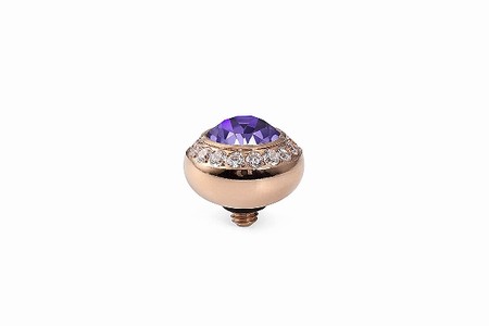 Qudo Rose Gold Topper Tondo Deluxe 10mm - Tanzanite